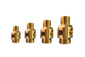 銑四方鉆橫孔銅制接頭CNC數控車銑零件